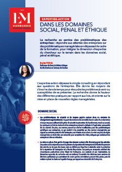 Expertise-Action dans les domaines Social, Pénal et Ethique