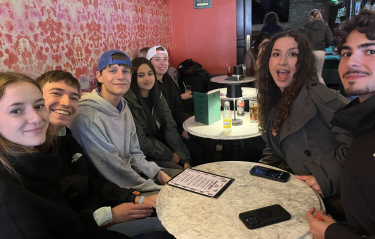 Students at the Welcome Drink in Dublin