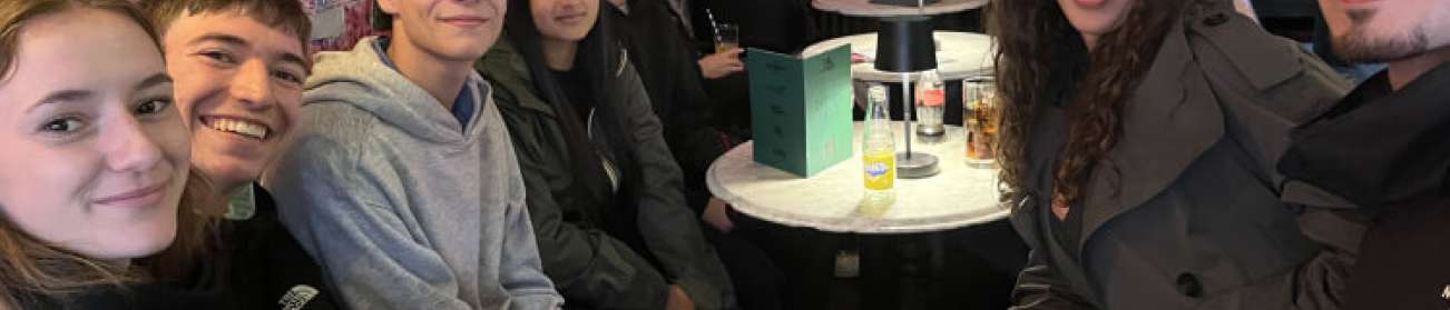 Students at the Welcome Drink in Dublin