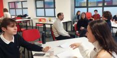 Discussion between students for Career Day Discussion between students for Career Day