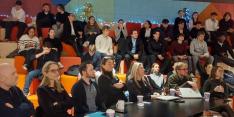 Public and jury of the Smartbox workshop Public and jury of the Smartbox workshop